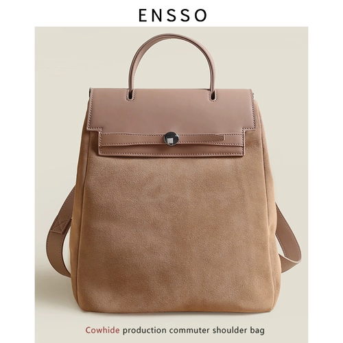 ENSSO Mac, сумка через плечо, вместительный и большой ноутбук, школьный рюкзак для школьников, из натуральной кожи, 13 дюймов, 14 дюймов