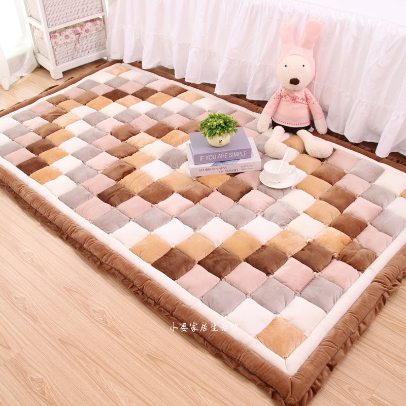 Ground Mat Bedroom Living Room Full Laid machine washable Han style Thickened Anti Slip Carpet Bed crawling cushion tatami along the tea table