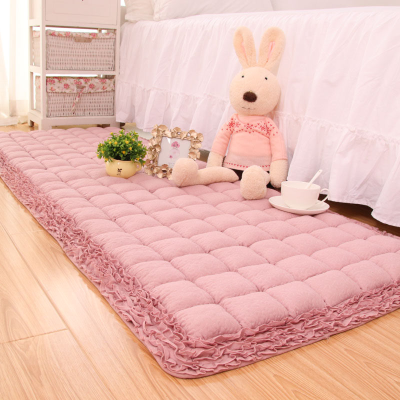 Korean Pastoral Steamed Bread Mat Bedroom Tatami Thickened Anti-skid Baby Fall-proof Climbing Blanket Bed Edge Mat Machine Washable