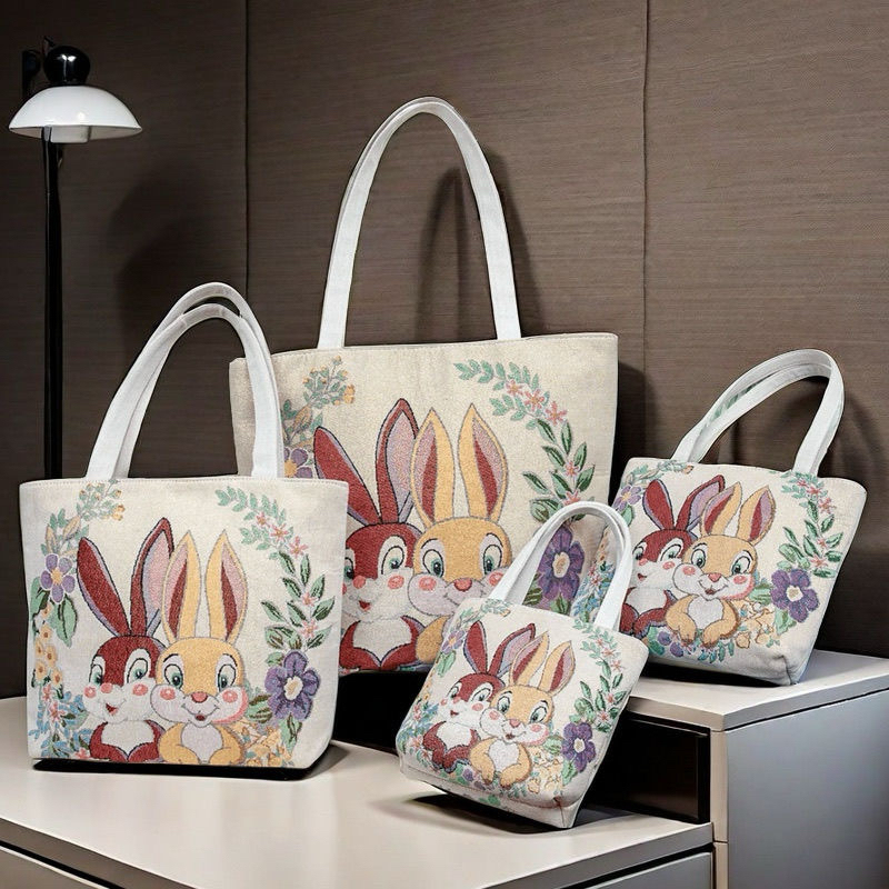 Ethnic New Style Storage Handbag with Jacquard Double-Sided Gold Embroidery, Suitable for Carrying Mobile Phones and Canvas Bags for Work or Outings