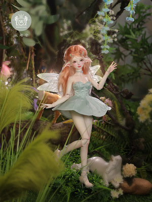 taobao agent Genuine BJD doll 4 points TSUKI Moon Set transparent gradient wings Handmade spot Solid Puppet