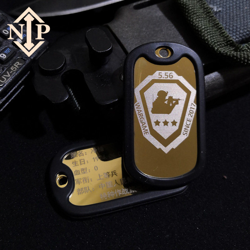 Gold Identity Badge Troop Veteran Memorial Soldier Badge Comrade-in-Arms Gathering Military Fan Clan Custom Soldier Dog Tag