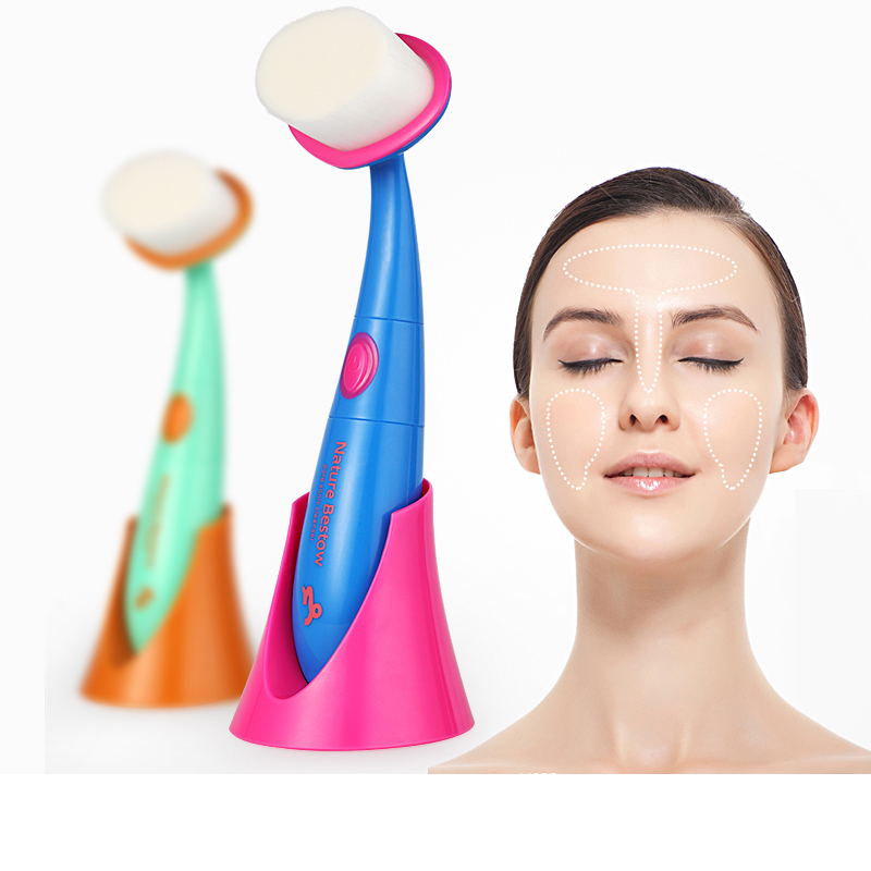 Uchengjia facial cleaner electric wash-face brushed to black head facial pores cleaner silicone charge washface deity