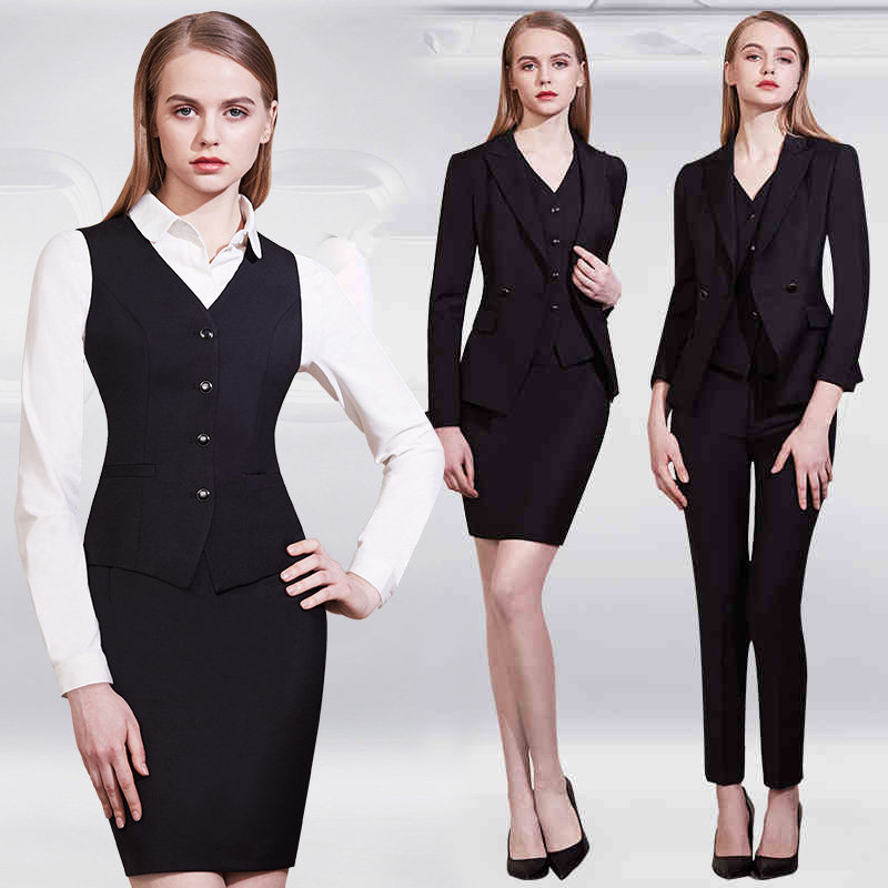 Career Suit Women Interview Front Desk Sample House Display Center Properties Intermediary Hotel Business Finance Bank High-end Air Brother-in-law Uniform