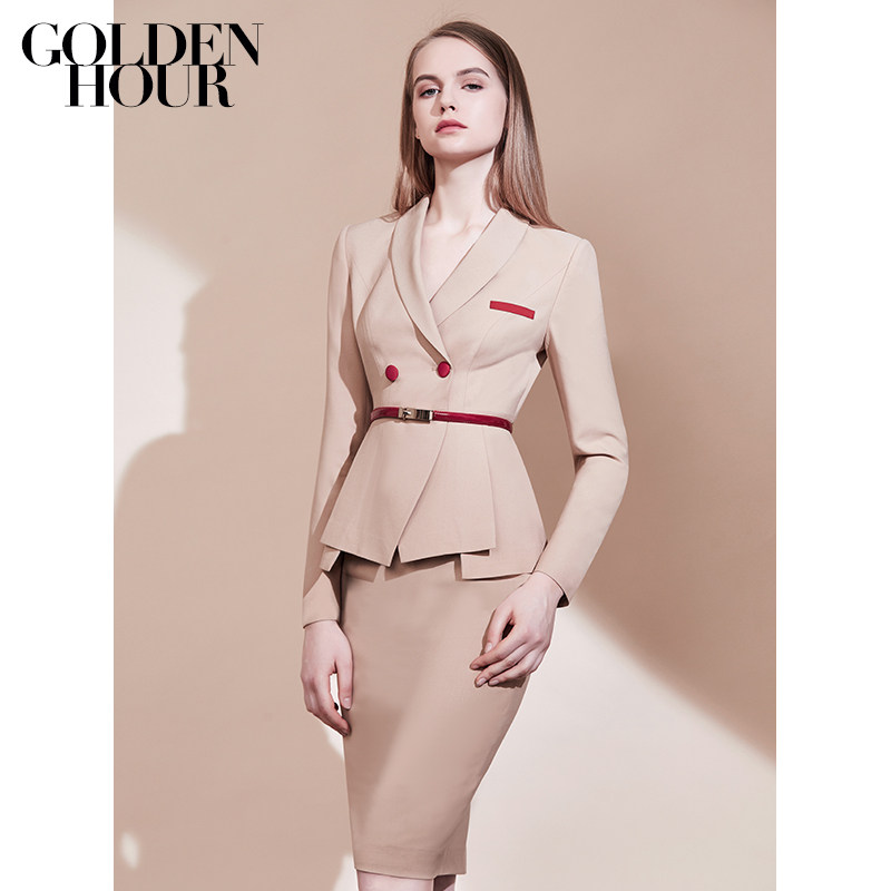 Spring and summer 2022 office worker temperament work clothes goddess fan professional suit women's skirt high-end manager host