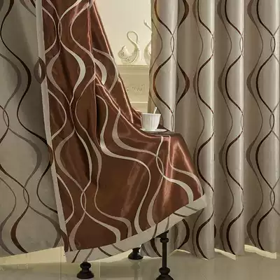 Curtain finished bedroom living room balcony thickened curtain shading cloth Door curtain thickened finished curtain cloth shading curtain