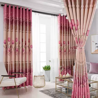 Nordic simple modern full shading heat insulation and sound insulation shade cloth custom finished curtain living room bedroom balcony bay window