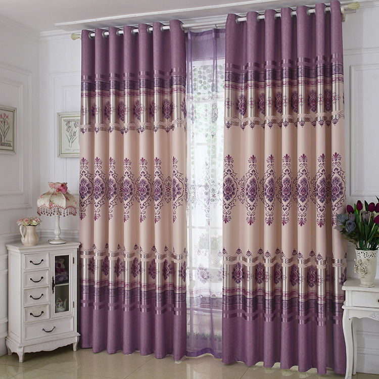 2020 Thickened Shading bub European-style Curtains Finished bedroom floor window Curtain Fabric Finished Curtain Modern Brief