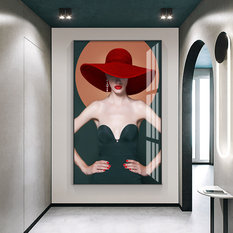 Light luxury figure decoration painting personality creative beauty living room Xuanguan corridor hanging painting cloakroom beauty salon murals