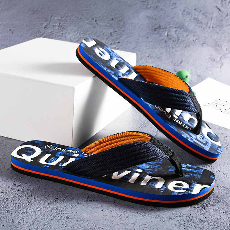 Herringbone drag man 2021 Summer new personality Korean version trendy men clip anti slip slippers outside wearing beach sandals