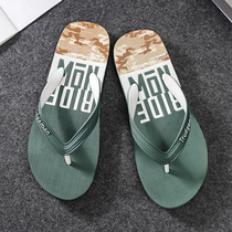 Herringbone drag man 2021 new summer trend anti-slip personality Soft bottom clip external wearing men cool towed beach sandals