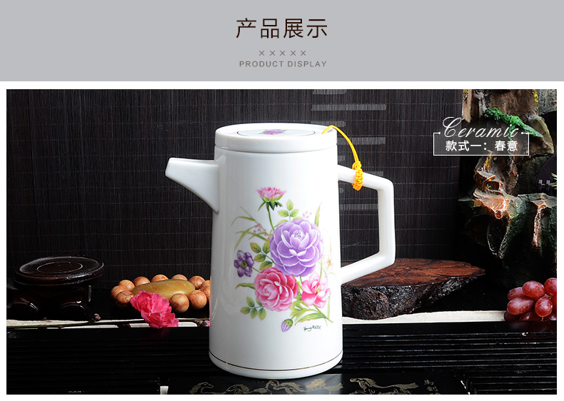 Xiang feng tea ware ceramic teapot large - capacity cold large blue and white porcelain pot teapot coffee pot kettle