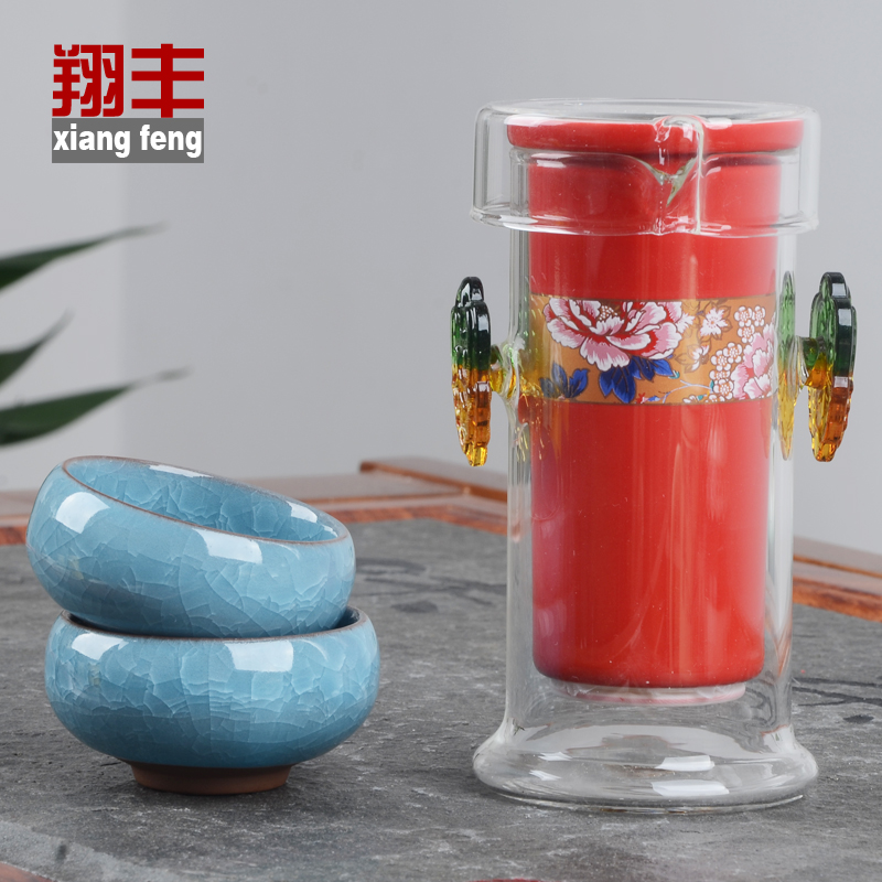 Xiang feng ear cup pot of tea tea tea set glass ceramic kung fu tea tea, green tea pot