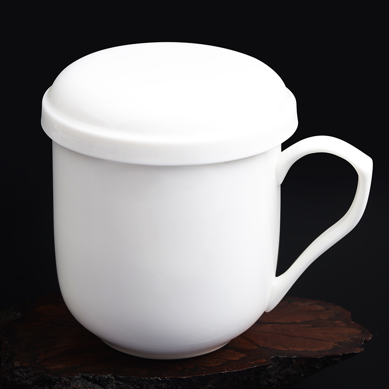 Xiang feng white porcelain ceramic cups with cover with filter water cup tea cups of tea cup office separation household cup
