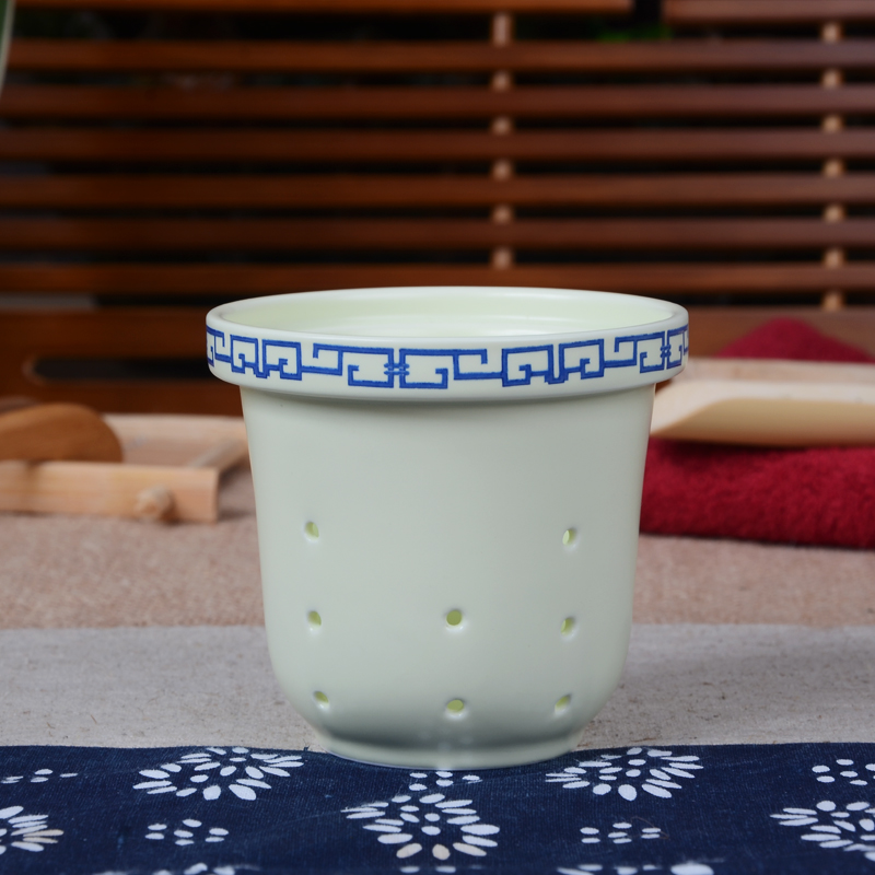 Xiang feng tea, green tea cup ceramic filter with cover water blue and white porcelain cup meeting personal tea cups