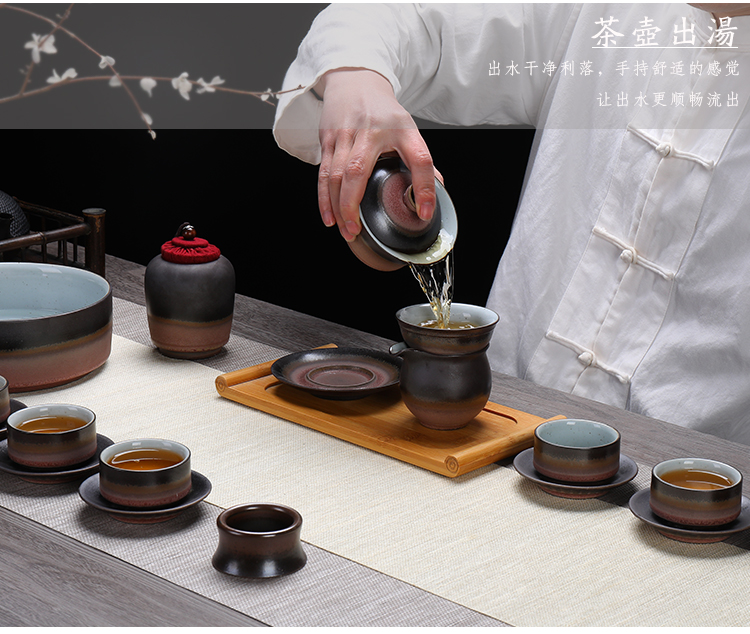 Ceramic kung fu tea sets variable up tea set gift of a complete set of tea in the cup tea pot lid bowl