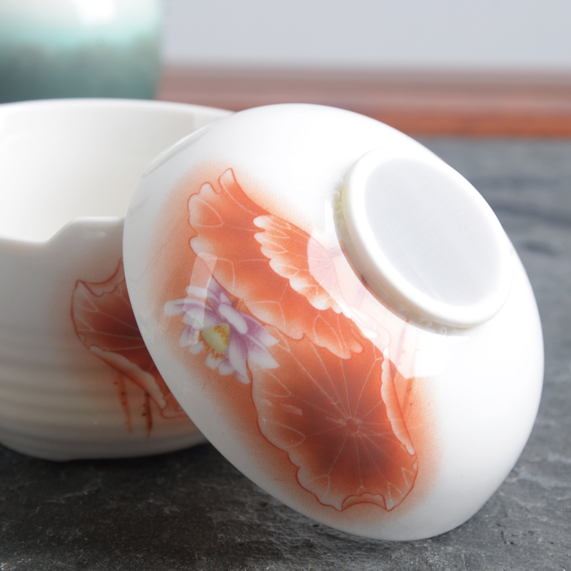 Xiang feng celadon tea white porcelain tea set of white ceramic filtration) kung fu tea spare parts
