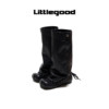 Littlegood retro mid-calf boots for women 2026 summer new style niche versatile