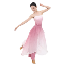 Fubo Classical Dance Pants Chinese Style Performance Costumes Elegant Gradient Color Double Layer Loose Wide Leg Skirts Performance Costumes