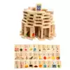 Wooden Dominoes Children's puzzle force literacy digital building blocks 1-3-6 years old boy girl 100 pieces of toys