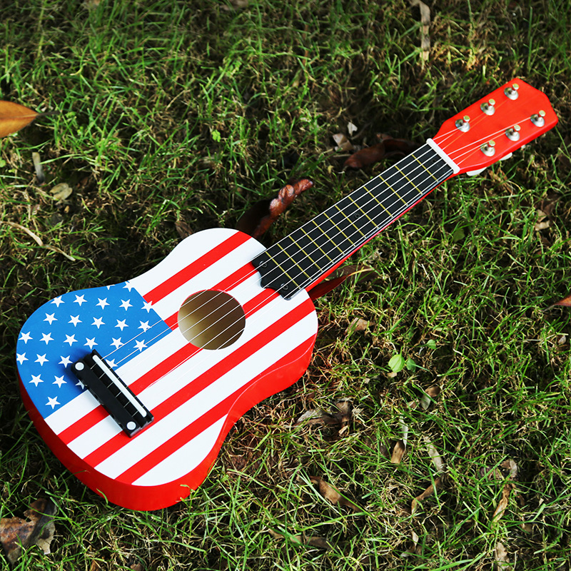 Children's small guitar toys can play beginner simulation musical instruments piano men and women baby send paddles