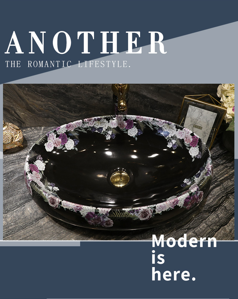 Ceramic art basin lavatory plate oval sink to wash your hands of household contracted the stage basin sink basin