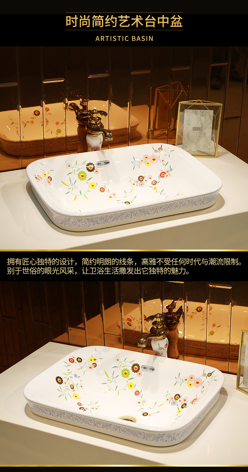 Chinese rural ceramic half embedded in taichung basin sinks single household basin basin sink basin on stage