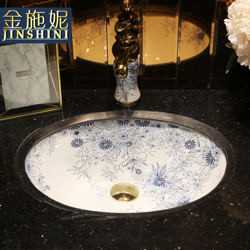 Gold cellnique undercounter square ceramic lavabo embedded lavatory small size toilet basin basin
