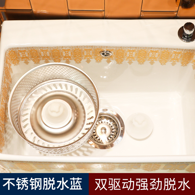 The balcony large ceramic mop mop pool of household toilet bath mop pool floor small cistern