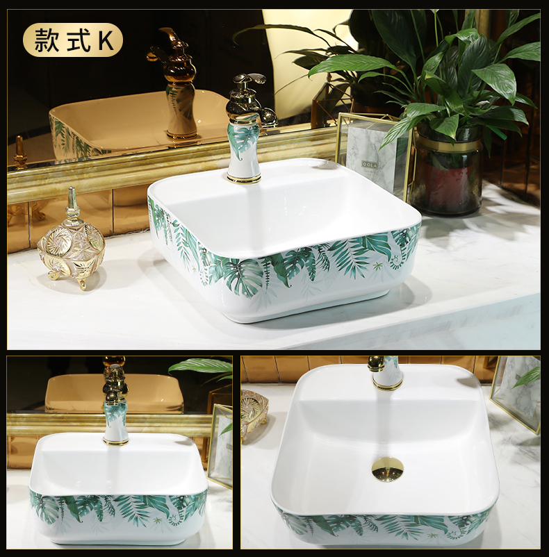 The Lavatory ceramic household toilet wash basin that wash a face the oval art stage basin size lavabo is contracted