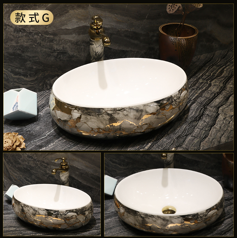 On the ceramic basin of Chinese style restoring ancient ways of household square fashion art toilet lavabo for wash dish washing basin