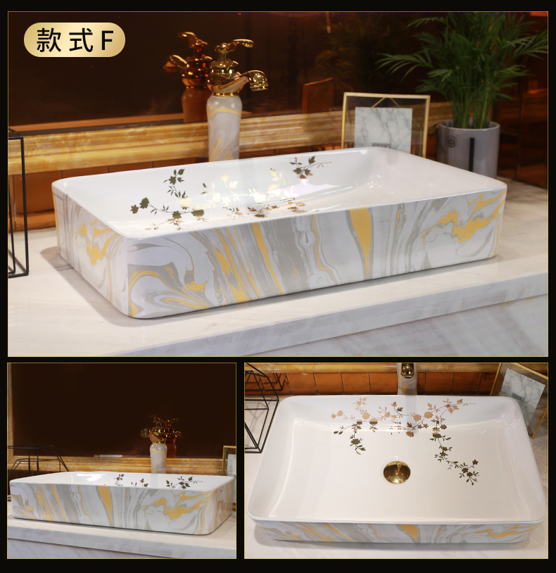 Northern wind on the ceramic basin sink single household balcony basin basin bathroom sinks for wash basin