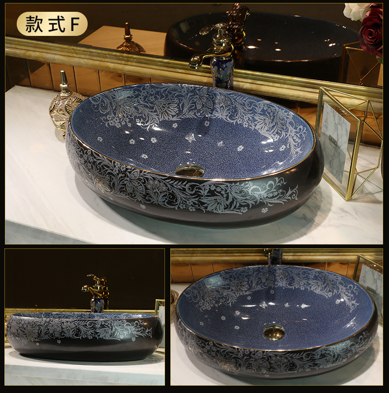 Wash basin lavatory ceramic art basin of continental waist drum toilet on the stage of the basin that Wash a face Wash basin ChiPan