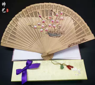 Fragrant Wood fan children's fan Chinese style foreigner gifts abroad traditional handicraft gifts folk craft gifts decoration