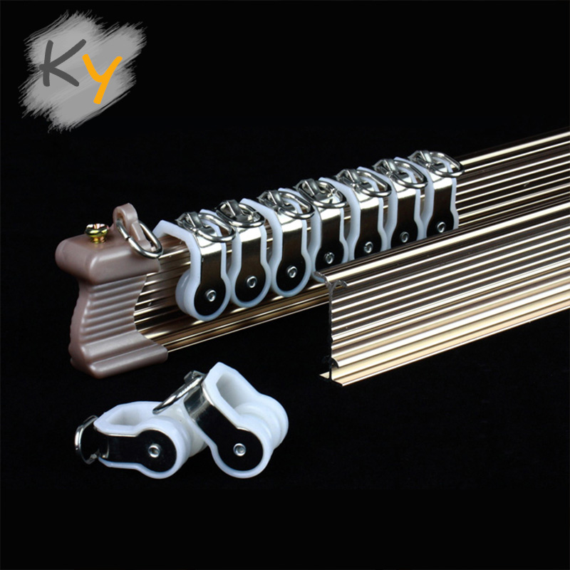 Heating aluminum alloy curved curtain track high strength high hardness new track can bend curtain slot accessories