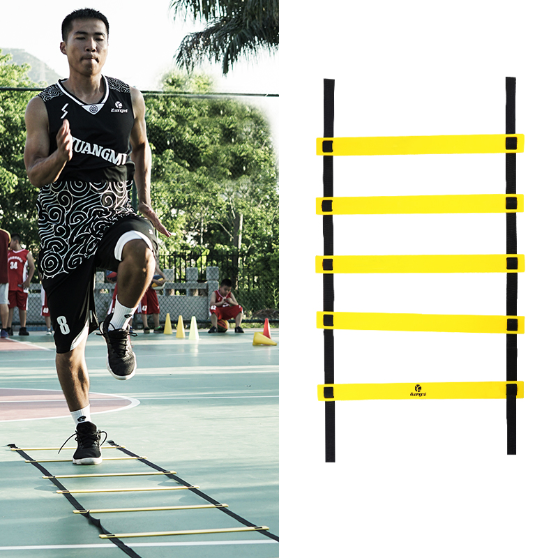 Crazy fan Agility ladder Basketball training equipment Football pace Step coordination Jump grid ladder Soft fixed speed rope ladder