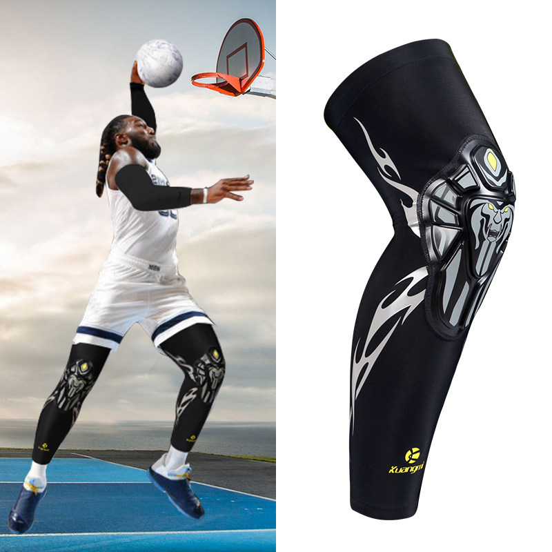 Mad Male Lion Basketball Kneecap Honeycomb Anticollision Shields Sports Men's Legs Long Version Warm Running Knee Care