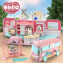 Toys for girls 2-3-6 years old 4 kitchen bedroom scene Princess house house doll house children birthday gifts for girls