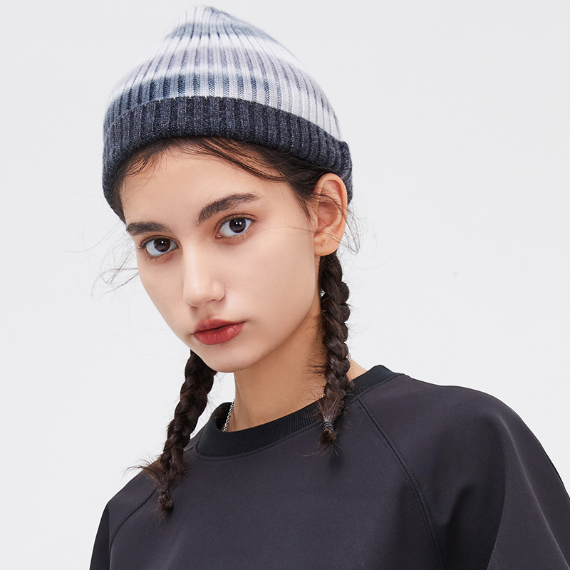 Han edition Dyeing Hair Line Knit Hat Men and women Autumn Winter Outdoor sports Running Tourism Mao Line Warm Hat Melon Peel Hat
