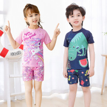 Summer cartoon childrens swimsuit boy split girl child child baby swimsuit one-piece swimsuit