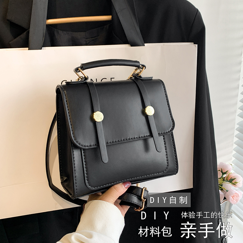 DIY LAOSHU Eco-Friendly Bag Transformation into a Backpack, Hand-Woven Material Bag, Single Shoulder Crossbody Bag, Commuter Student Backpack