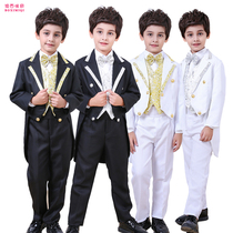 Flower girl dress boy dress suit wedding children tuxedo British small suit piano performance costume boy