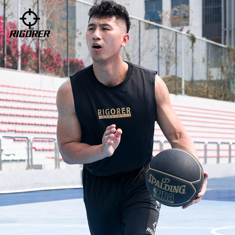 Quasier Sports Vest Men's Summer Breathable Loose Loose Speed Dry Tide Pure Color Black Fitness Training Sleeveless T-shirt