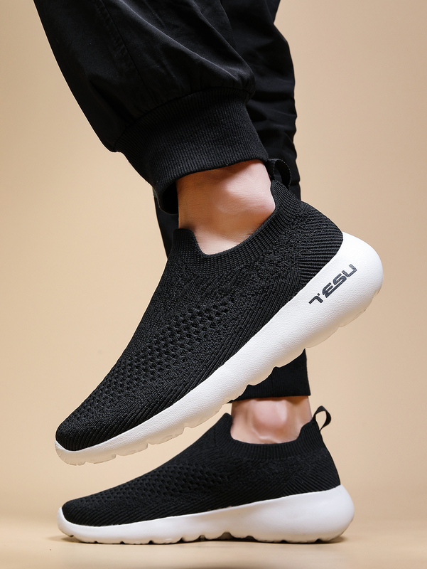 Aizudu Walking Shoes, Fitness Shoes, Slip-On Shoes, High Elasticity, Breathable, Comfortable, Slip-On Sneakers, Comfortable Casual Shoes, Men's Shoes