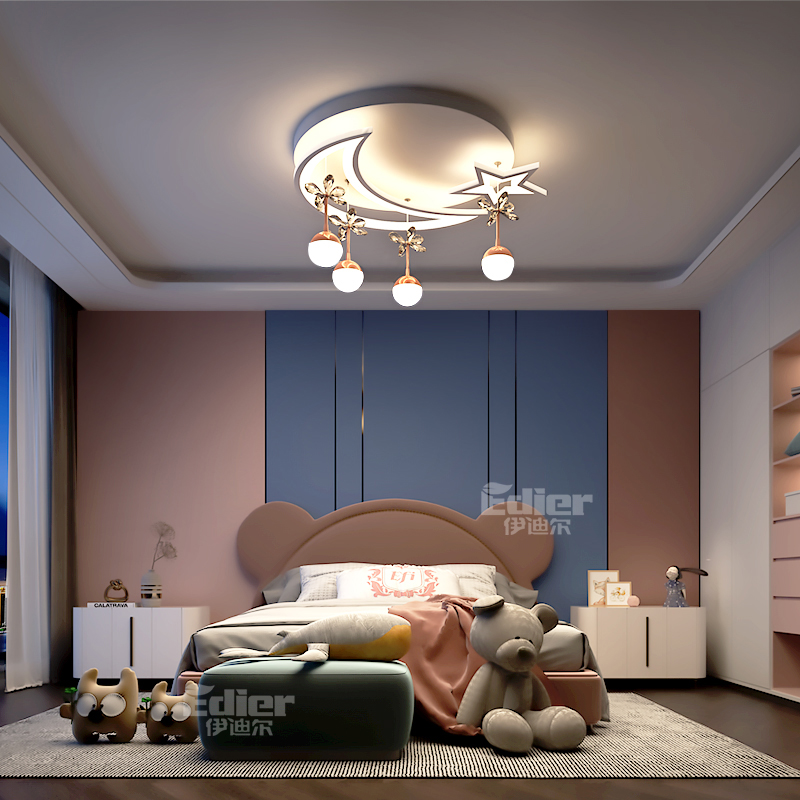 Creative bedroom lights Simple modern warm romantic children's homeowners room ceiling lights boys and girls LED lamps