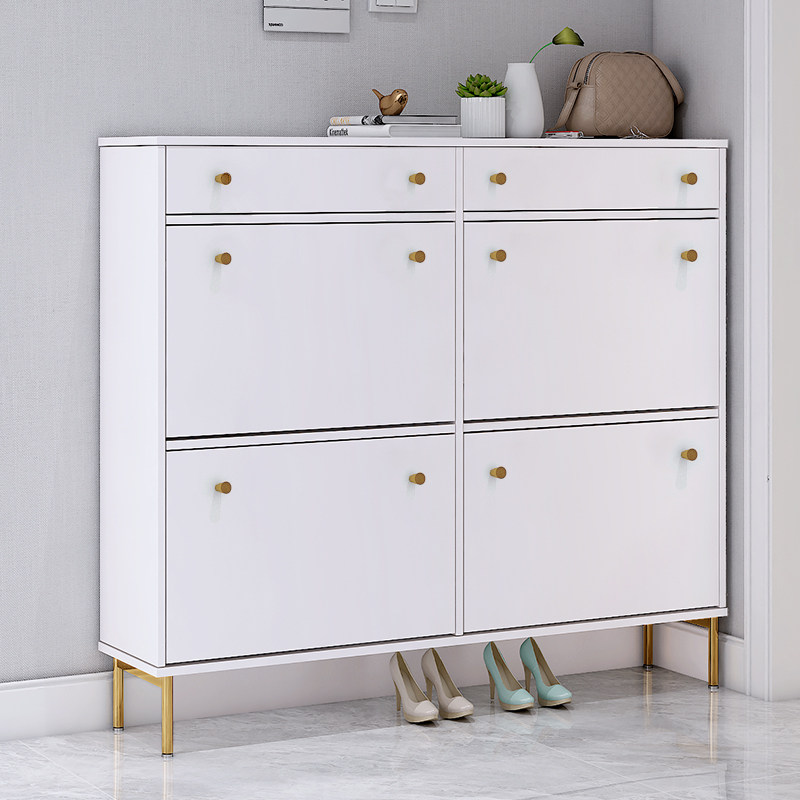 Tipping bucket shoe cabinet light luxury Nordic minimalist modern ultra-thin cabinet porch cabinet entry hall partition cabinet 25cm