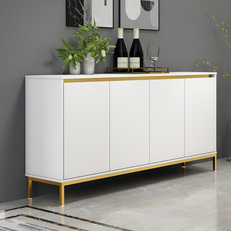 Dining cabinet modern minimalist living room tea storage cabinet storage overall cabinet light luxury solid wood against the wall wine cabinet Nordic ultra-thin - Taobao