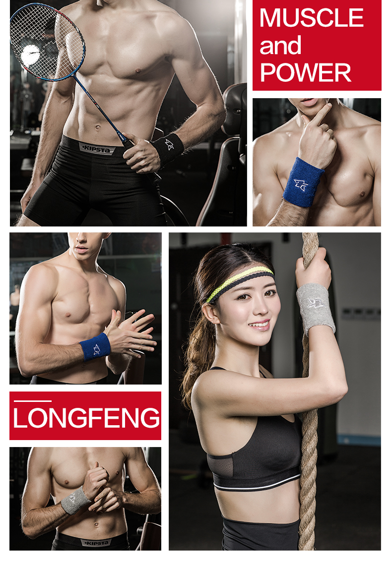 Longfeng Bracers Nam và nữ Thể thao Bong gân Đào tạo Feather Tennis Fitness Bảo vệ ấm Thiết bị đeo tay Thiết bị bảo vệ Thời trang bao tay thể thao