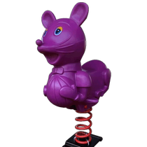 Childrens outdoor cartoon spring rocking horse square park kindergarten scenic area amusement facilities toys rocking music