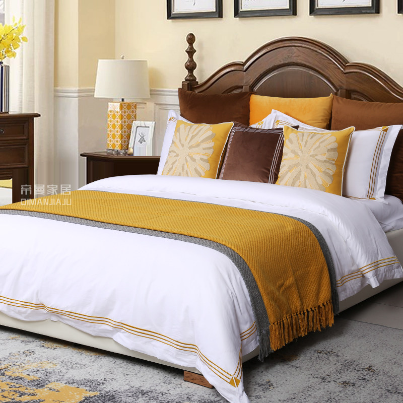 Modern Nordic-Like Inter-Board Décor Bedding Custom Applicable Home Interiors Showroom Exhibition Hall Soft Dress Design